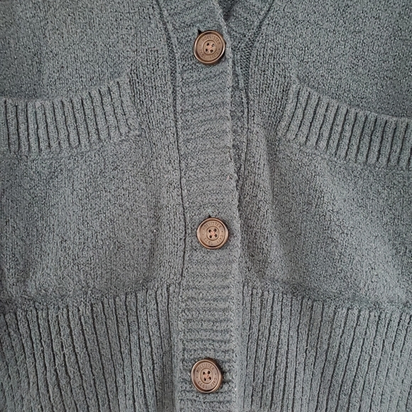 SOLD Hollister Boyfriend Cardigan Teal Sweater - Picture 7 of 10